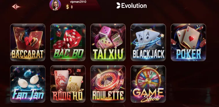 Evolution Livestream Tại ManClub Đỉnh Cao Sòng Bạc Trực Tuyến Hàng Đầu Châu Á