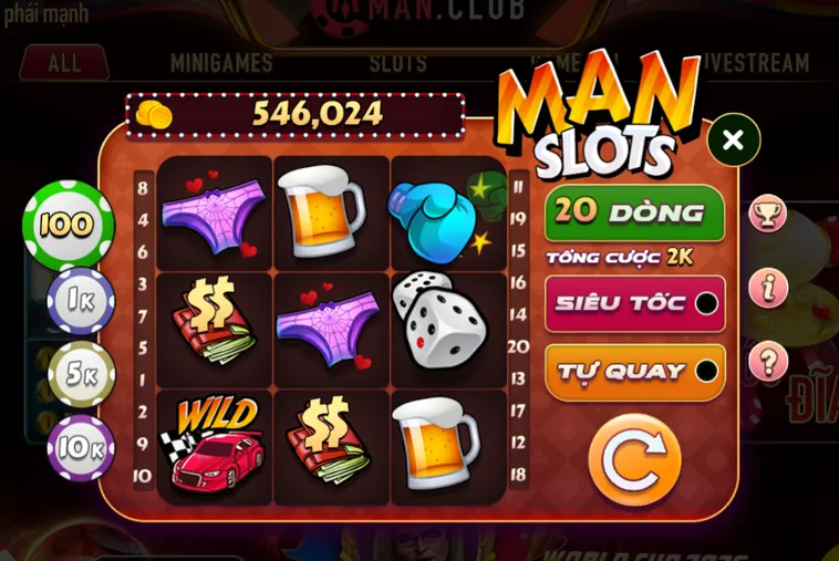 Chinh Phục Minigame Man Slot Tại ManClub Với Cơ Hội Thắng Cược Cực Kỳ Hấp Dẫn