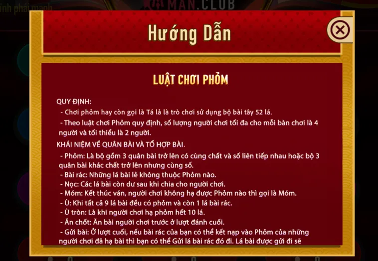 Hướng Dẫn Chơi Phỏm Tại ManClub Giành Chiến Thắng Lớn Với Tỷ Lệ Cao